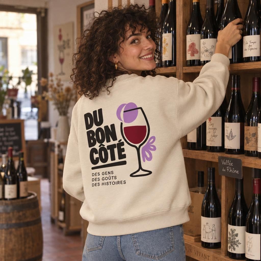 Chez le caviste, dos imprimé Du Bon Côté