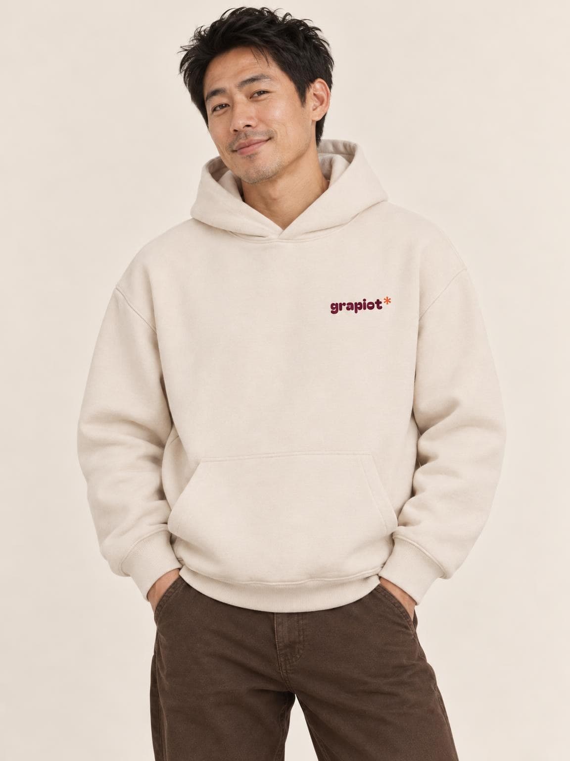 Hoodie vin Good Times vu de face, petit logo grapiot