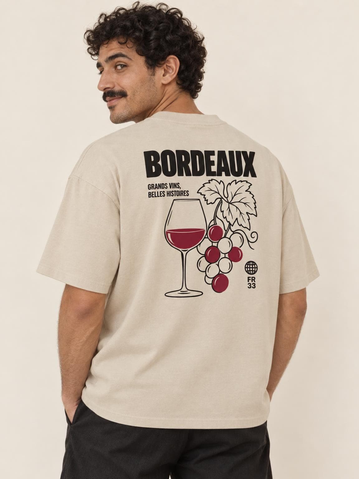 Bordeaux, porté de dos