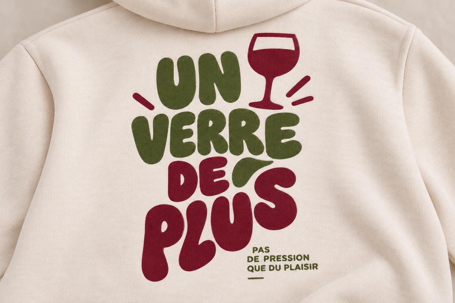 Gros plan de l'impression Un Verre de Plus