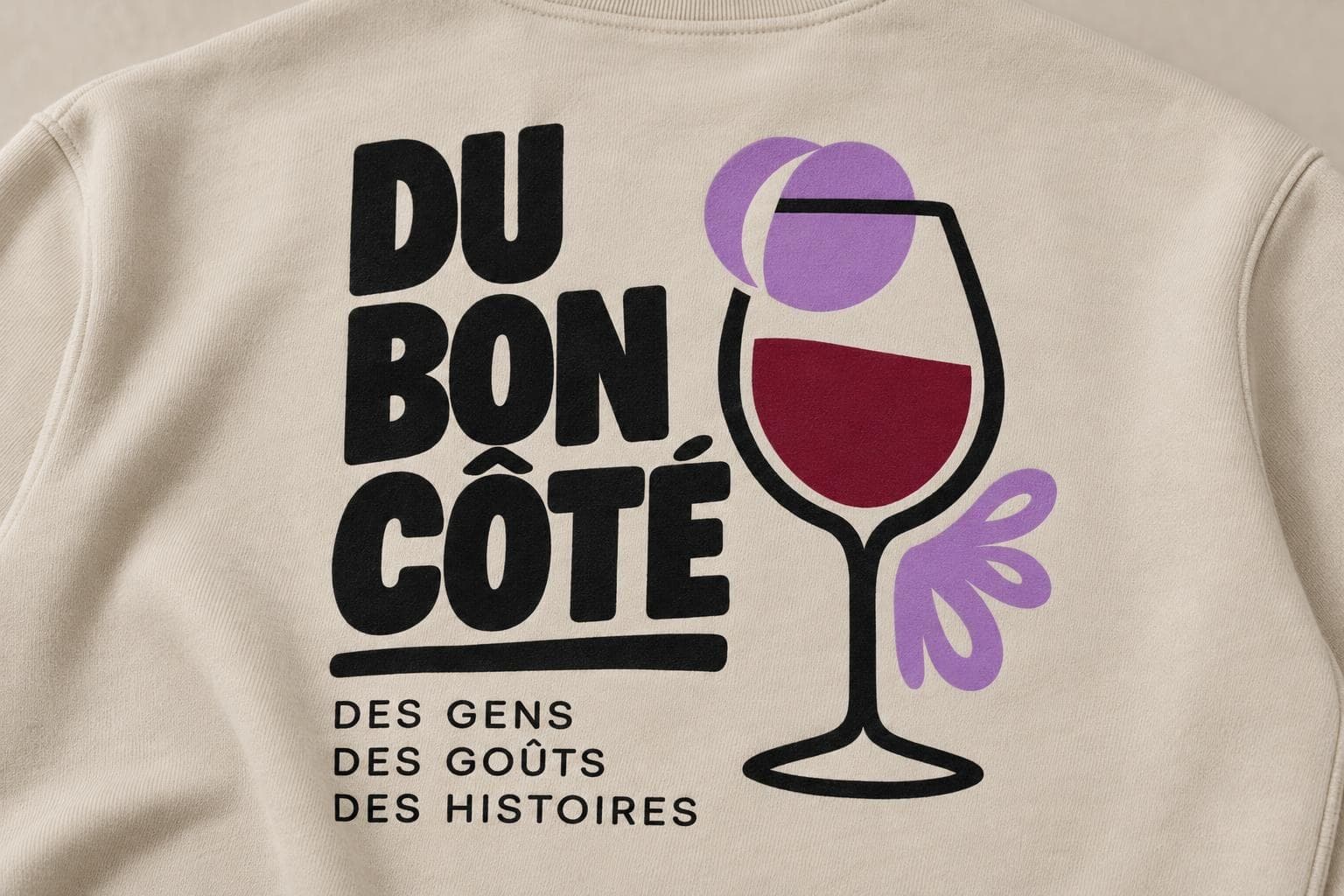 Gros plan de l'impression Du Bon Côté